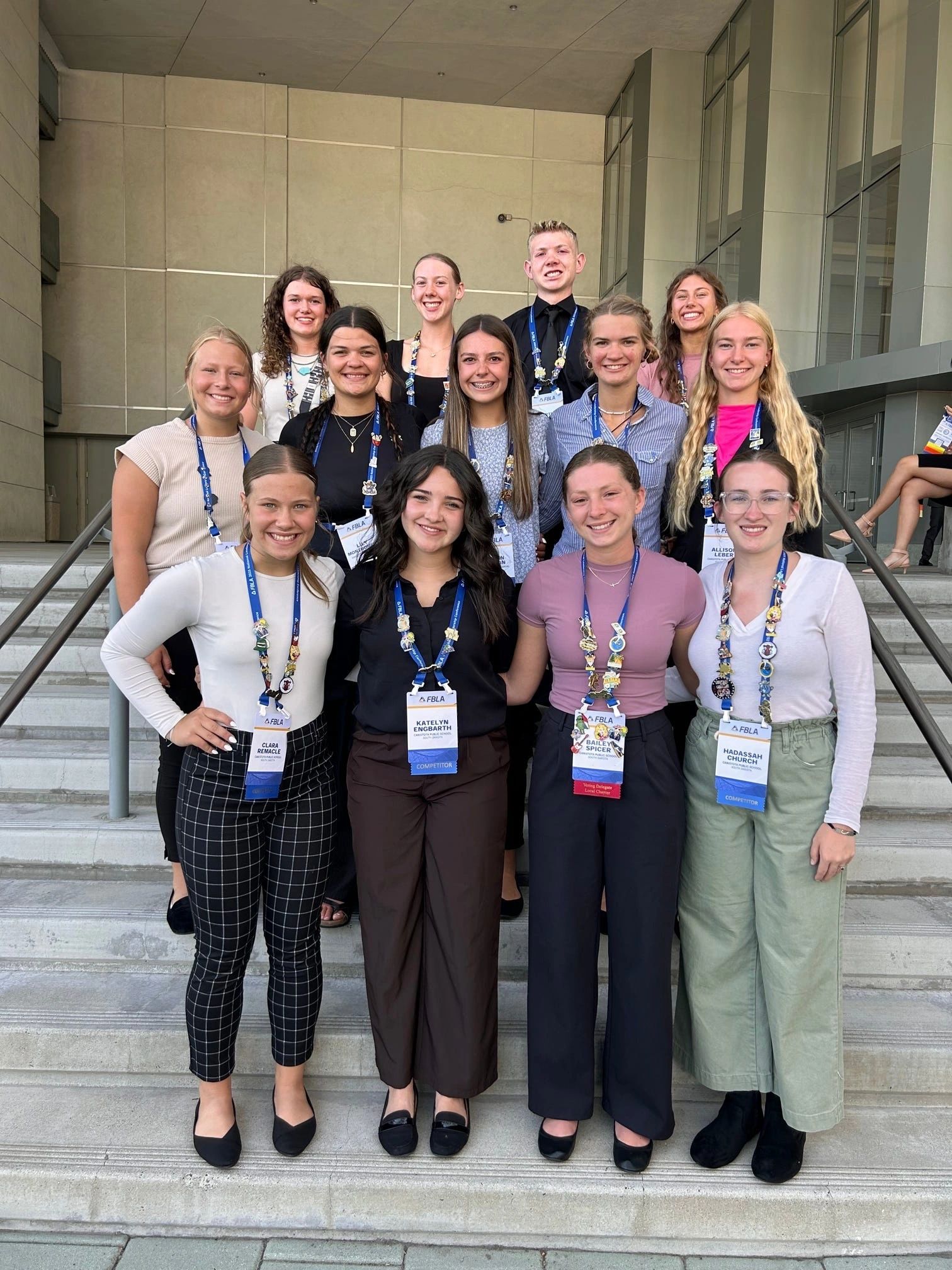 South Dakota FBLA: students posing together at a conference